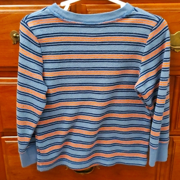 Blue Orange Stripe Long Sleeve - Picture 2 of 4